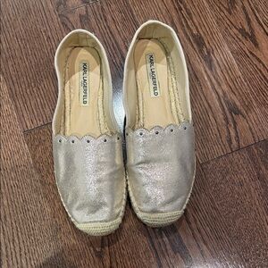 Karl Lagerfeld Metallic Espadrilles
